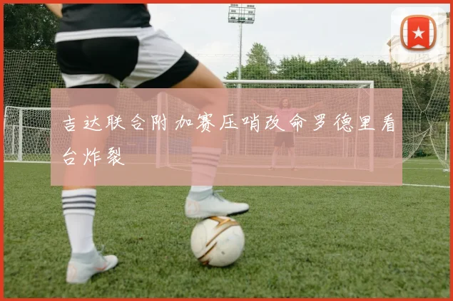 吉达联合附加赛压哨改命罗德里看台炸裂